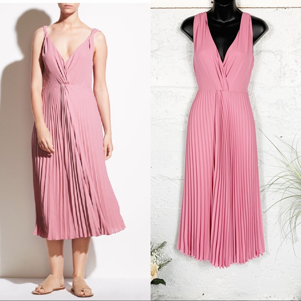 Vince Twist Front Pleated Midi Dress - Picture 7 of 16